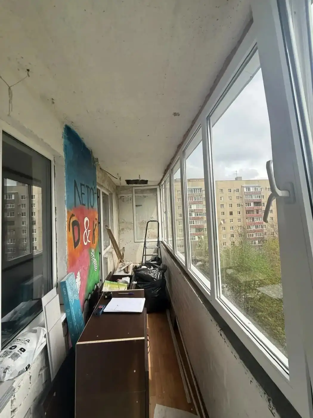 Балкон на ул. Пирогова, 22/2: до ремонта